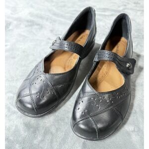 Cobb Hill Shoes Womens Size 11 Black Mary Jane Leather Comfort Flats CAG26BK